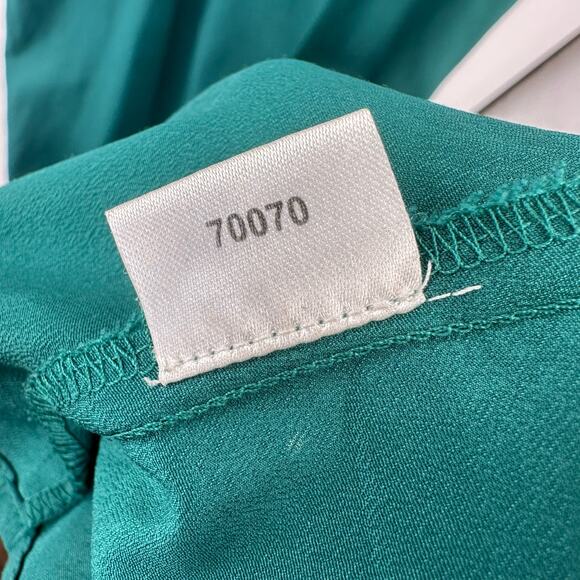 Ann Taylor Loft Evening Dress Womens Petite 2 Green Sleeveless Maxi Back Slit - Picture 10 of 10